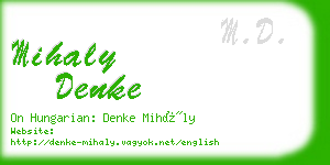 mihaly denke business card